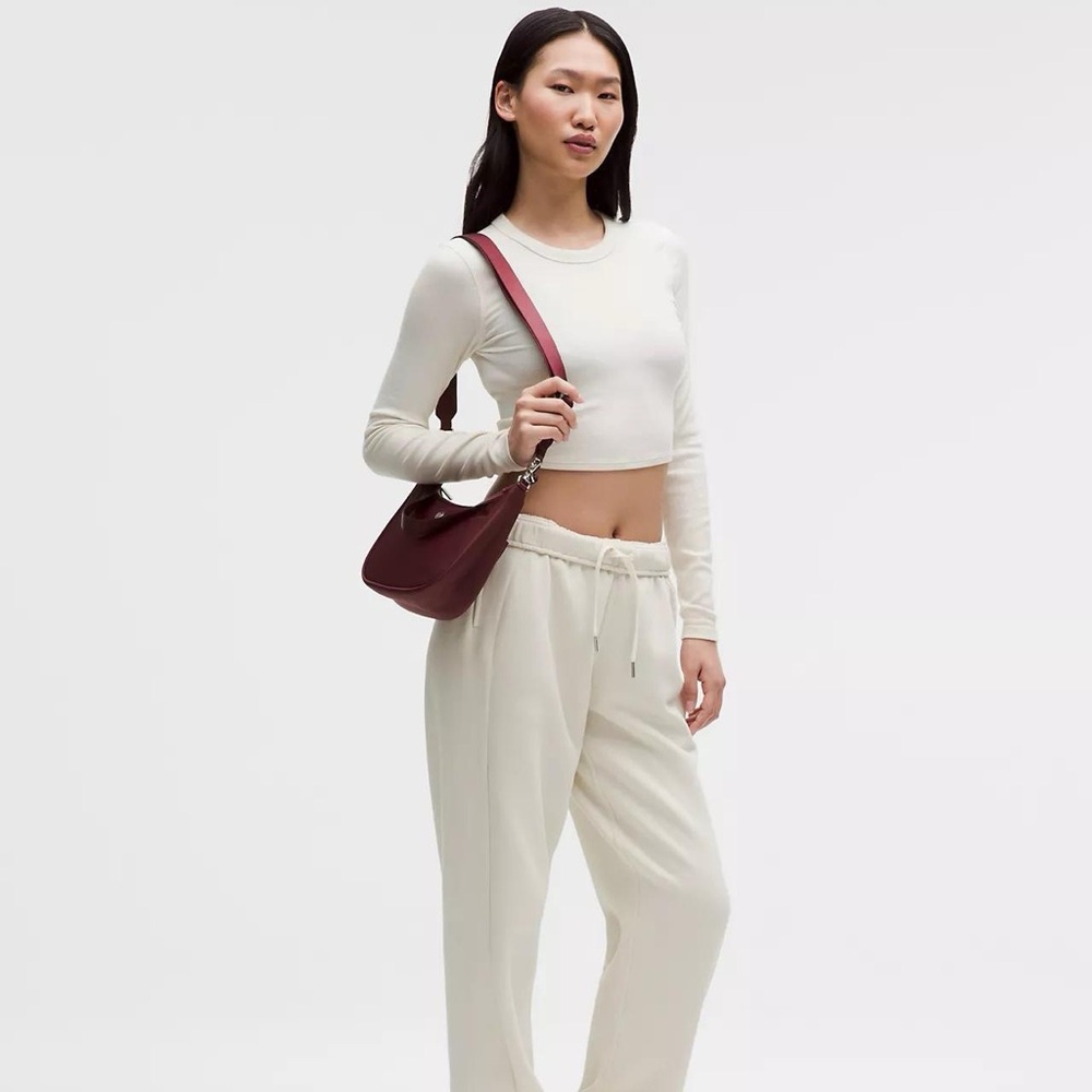 Lululemon City Essentials Small Shoulder Bag 3L- Burgundy Bay/Silver